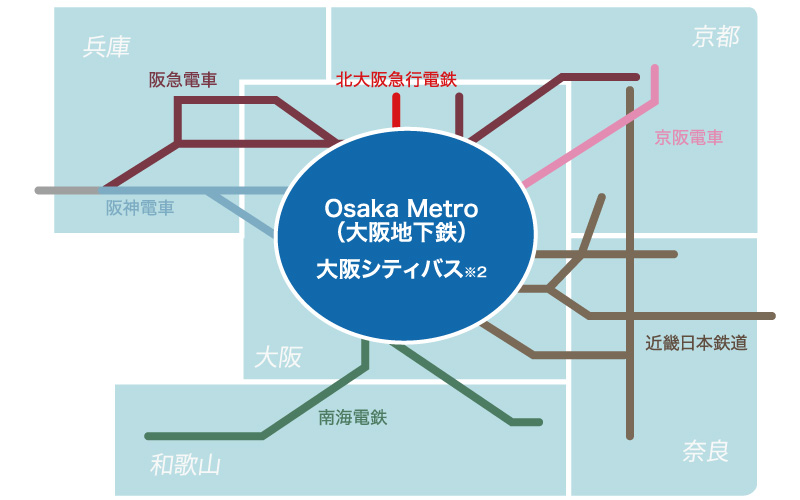 PiTaPa交通ご利用エリア